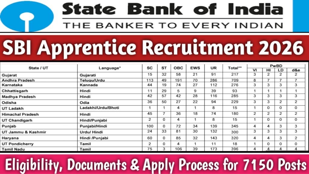 SBI Apprentice Recruitment 2026