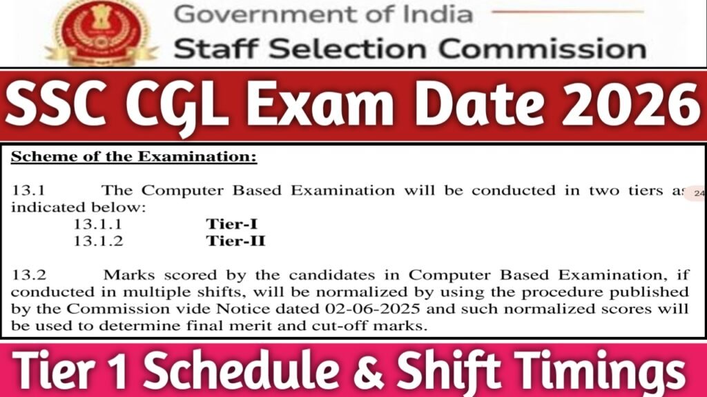 SSC CGL Exam Date 2026